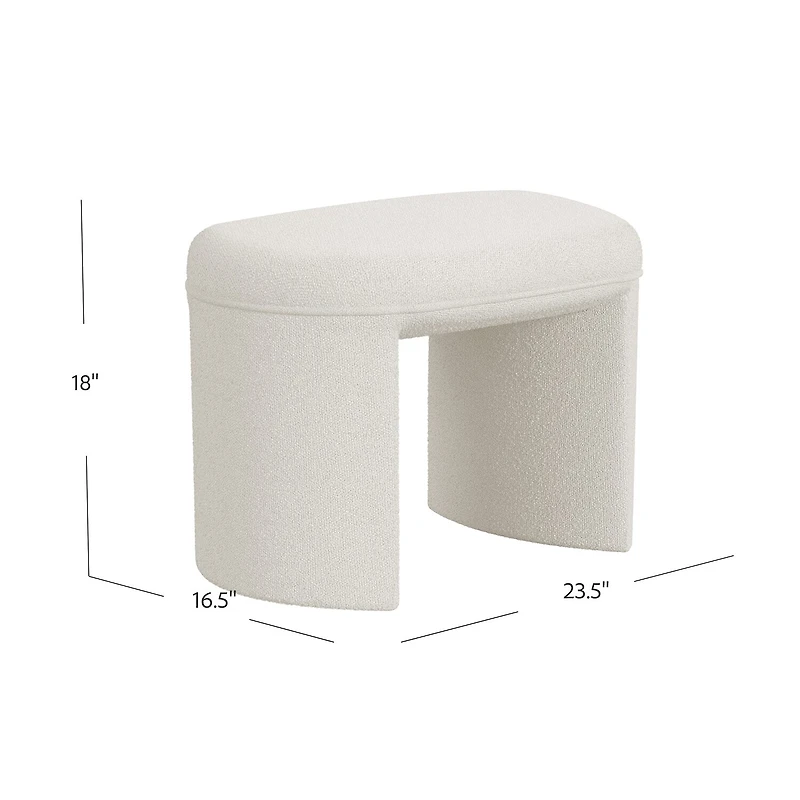 HOMEPOP Quinn Upholstered Ottoman