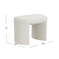 HOMEPOP Quinn Upholstered Ottoman