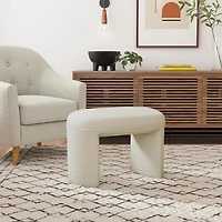 HOMEPOP Quinn Upholstered Ottoman