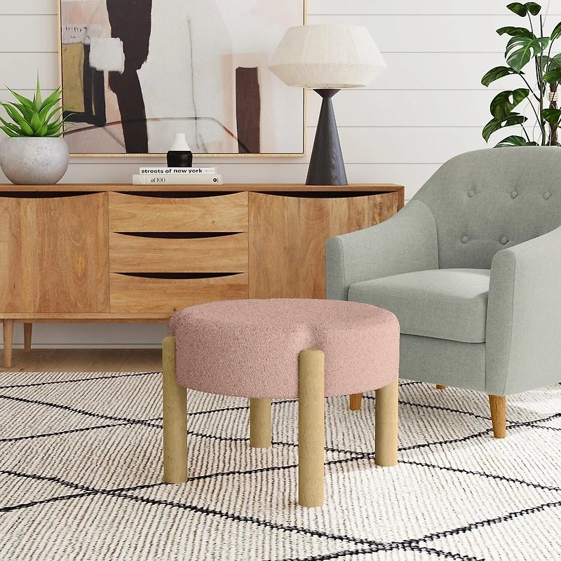 HOMEPOP Luna Upholstered Ottoman