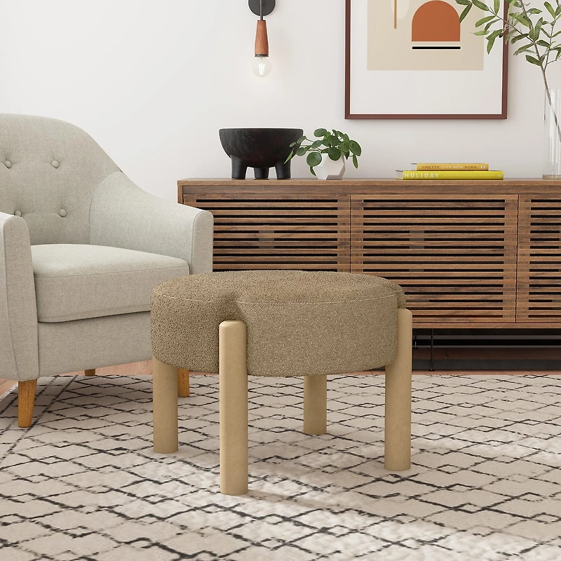 HOMEPOP Luna Upholstered Ottoman