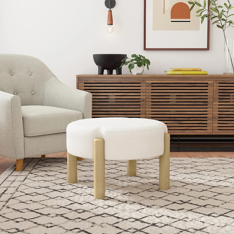 HOMEPOP Luna Upholstered Ottoman
