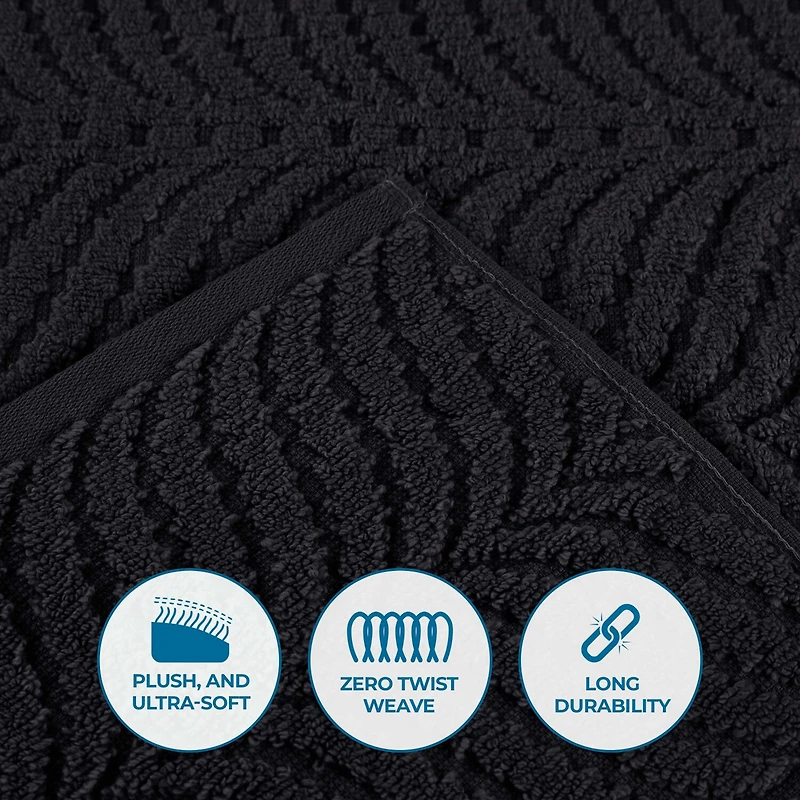 SUPERIOR® Chevron Collection | 100% Cotton 3-pc. Quick Dry Bath Towel Set