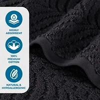 SUPERIOR® Chevron Collection | 100% Cotton 4-pc. Quick Dry Bath Towel