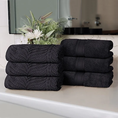 SUPERIOR® Chevron Collection | 100% Cotton 6-pc. Solid Hand Towel