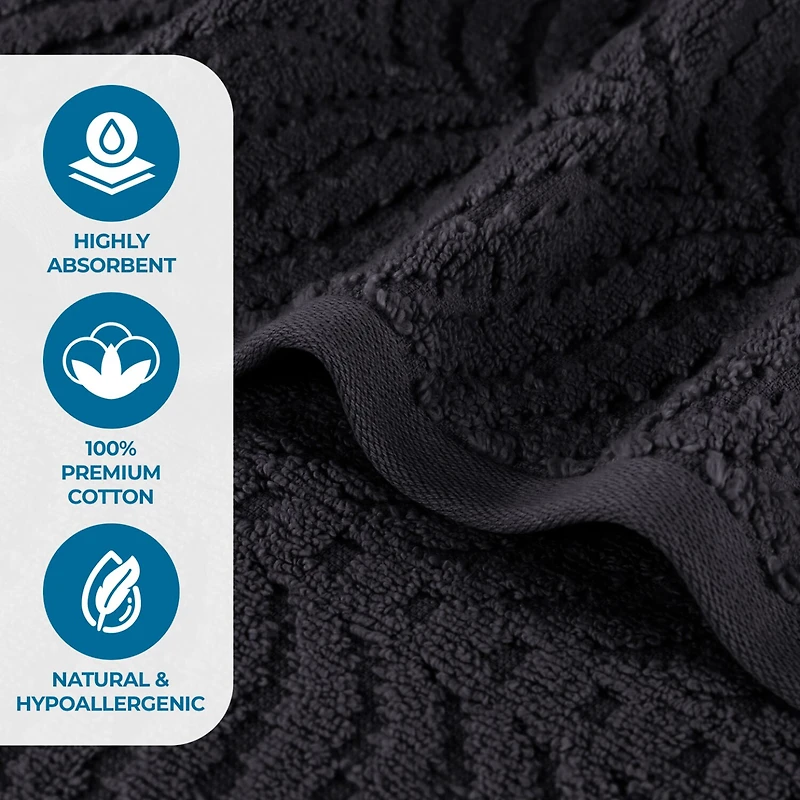 SUPERIOR® Chevron Collection | 100% Cotton 6-pc. Solid Hand Towel