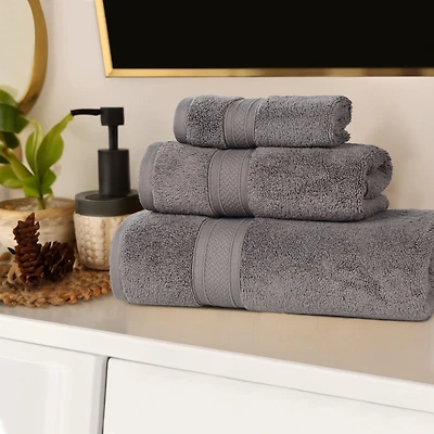 SUPERIOR® Chevron Collection | 100% Cotton 3-pc. Quick Dry Bath Towel Set