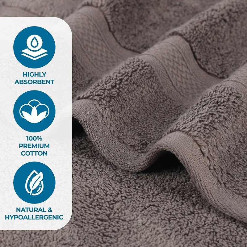 SUPERIOR® Chevron Collection | 100% Cotton 3-pc. Quick Dry Bath Towel Set