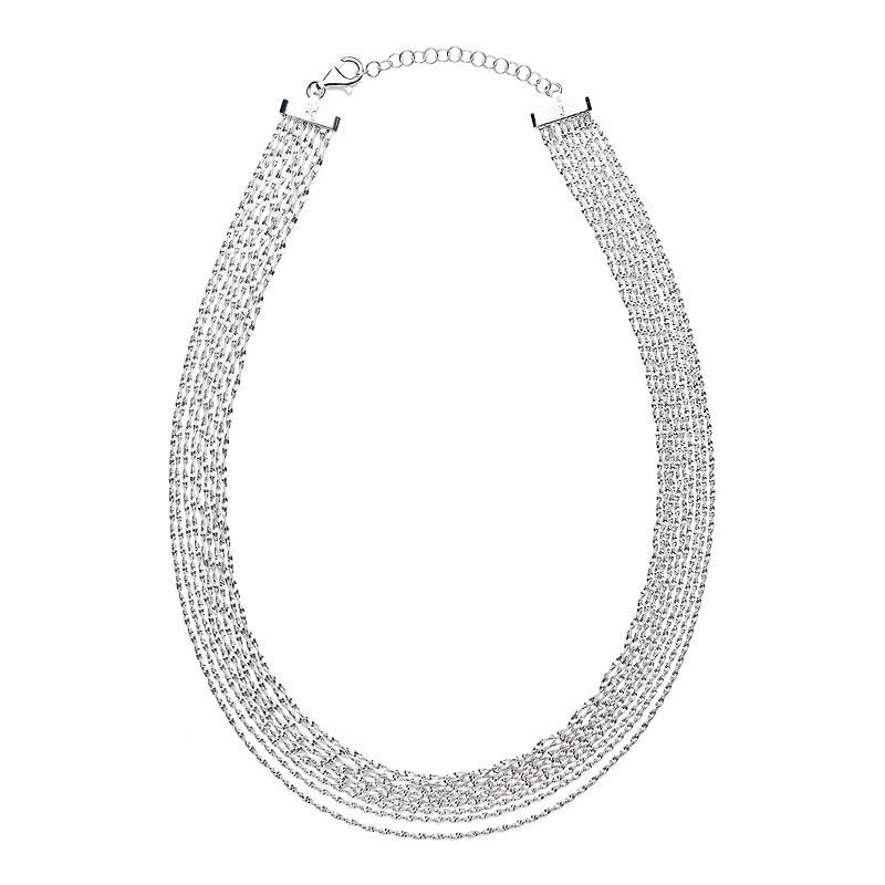 Sterling Silver 9-Strand Necklace