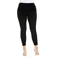 24seven Comfort Apparel Womens Plus Slim Mid Rise Ankle Pant