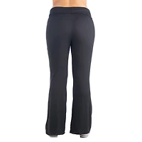 24seven Comfort Apparel Womens Plus Mid Rise Flare Palazzo Pant