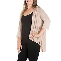 24seven Comfort Apparel Womens Plus Midweight Softshell Vest Jacket