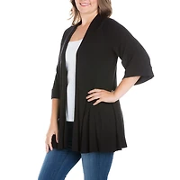 24seven Comfort Apparel Womens Plus Midweight Softshell Vest Jacket