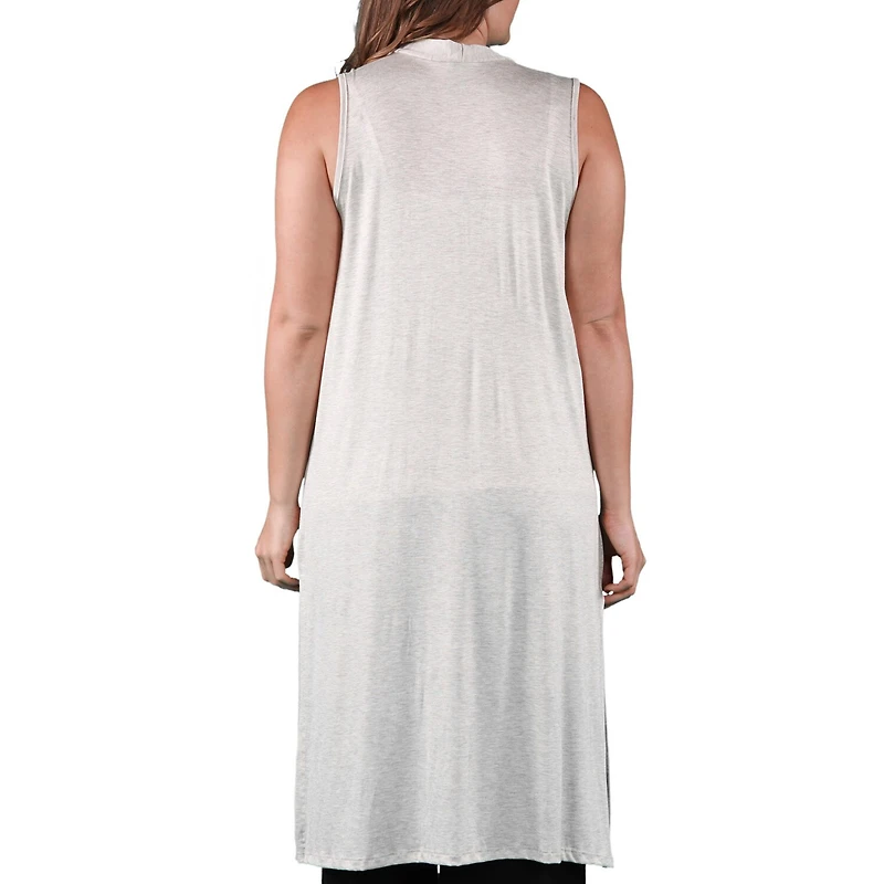 24seven Comfort Apparel Womens Plus Midweight Softshell Vest Jacket