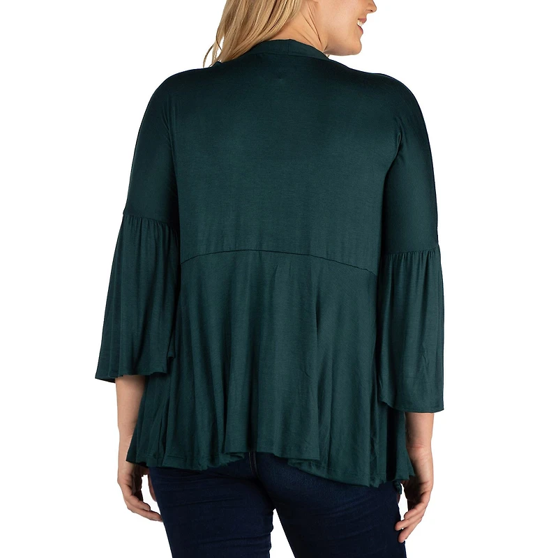 24seven Comfort Apparel Womens Plus Midweight Softshell Vest Jacket
