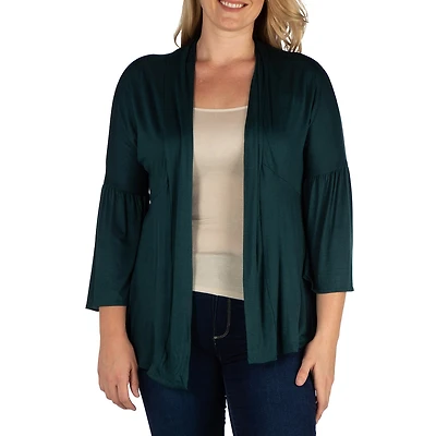 24seven Comfort Apparel Womens Plus Midweight Softshell Vest Jacket