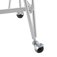 Linon Hera Kitchen And Dining Room Collection Glass-Top Serving Cart