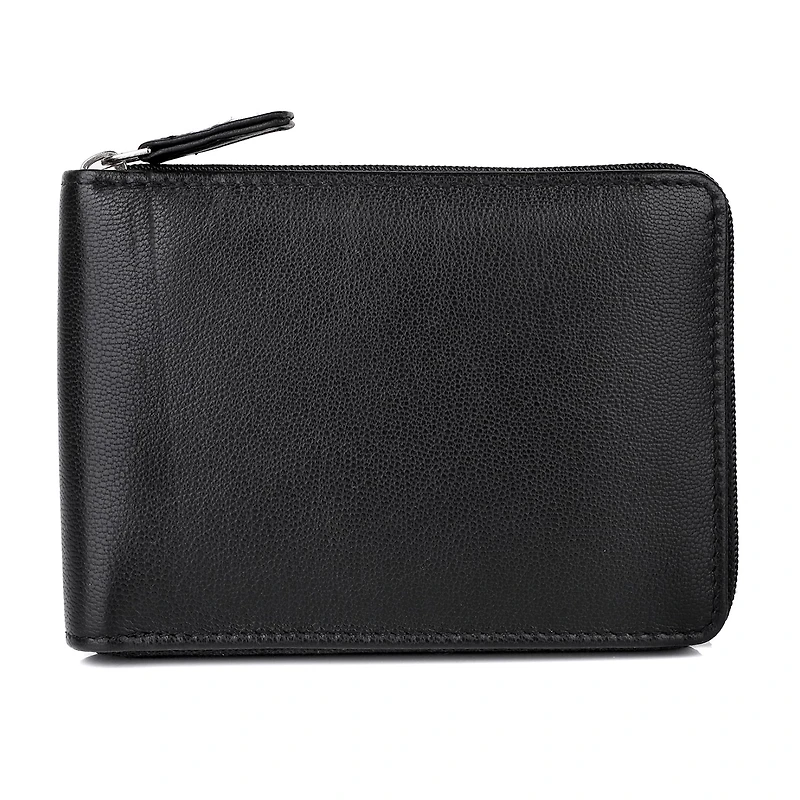 J. Buxton Zip Around Billfold Mens Rfid Blocking Zip Around Wallet