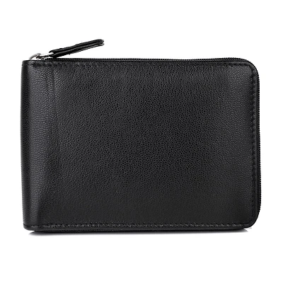 J. Buxton Zip Around Billfold Mens Rfid Blocking Zip Around Wallet