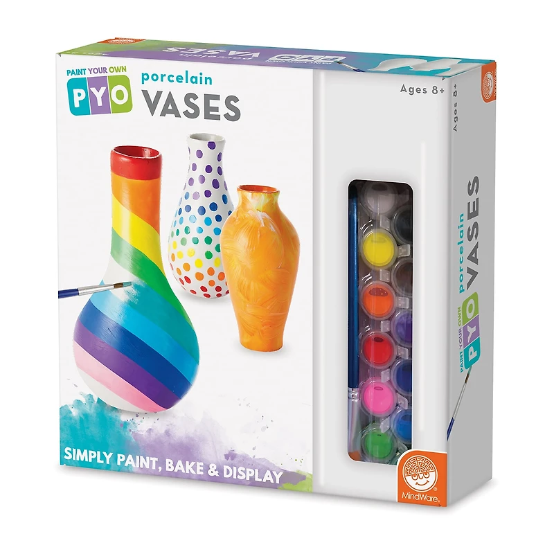 MindWare Paint Your Own Porcelain Vases
