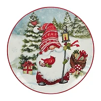 Certified International Christmas Gnomes 4-pc. Earthenware Dinner Plate