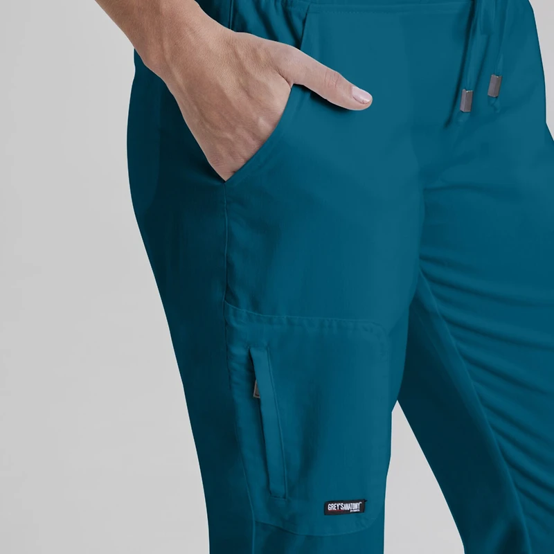 Grey's Anatomy™ by Barco Classic 4277 Mia 6-Pocket Mid-Rise Straight Leg Womens Petite Scrub Pant