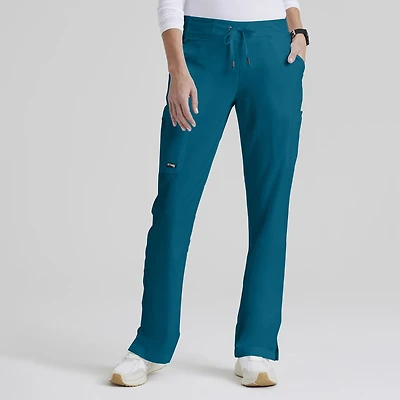 Grey's Anatomy™ by Barco Classic 4277 Mia 6-Pocket Mid-Rise Straight Leg Womens Petite Scrub Pant