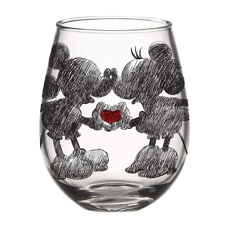 Disney Collection Mickey & Minnie 20 Oz Glass Juice Glass