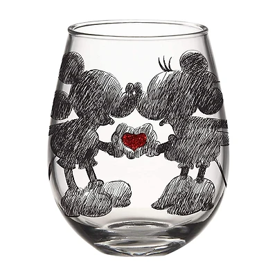Disney Collection Mickey & Minnie 20 Oz Glass Juice Glass