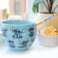 Disney Collection Lilo & Stitch 20 Oz Bowl With Chopsticks 3-pc. Ceramic Dinnerware Set