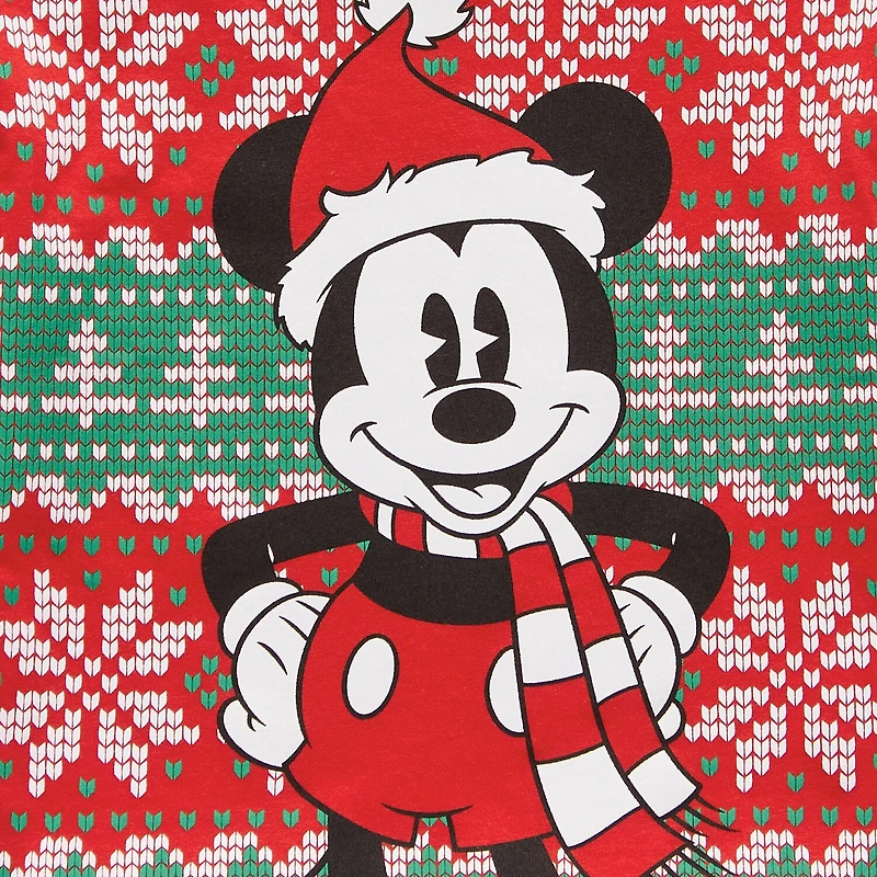 Toddler Boys Crew Neck Long Sleeve Regular Fit Mickey Mouse Graphic T-Shirt