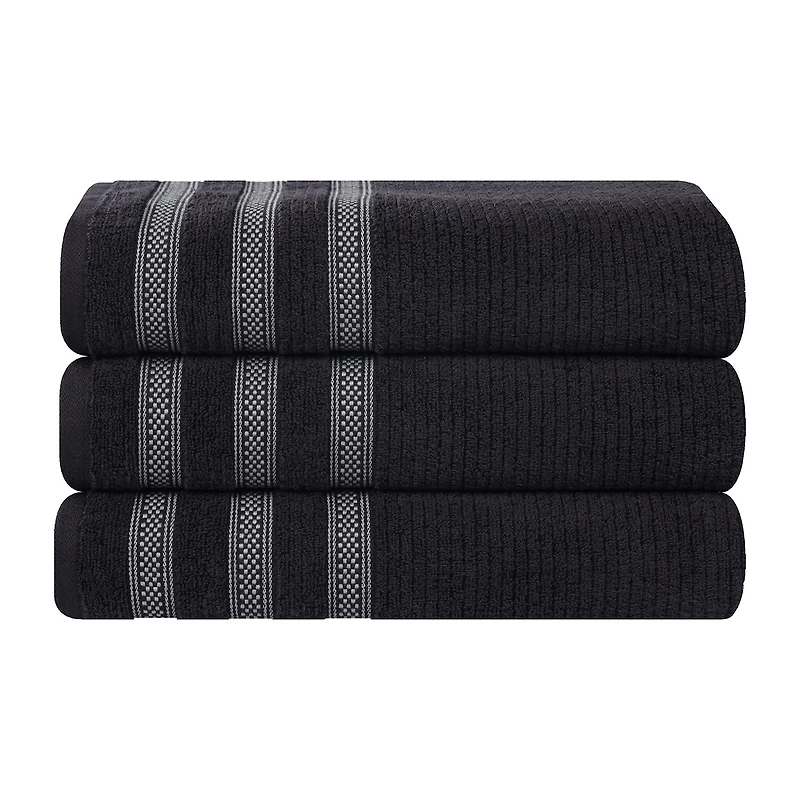 SUPERIOR® Brea Collection | 100% Cotton 3-pc. Quick Dry Geometric Bath Towel