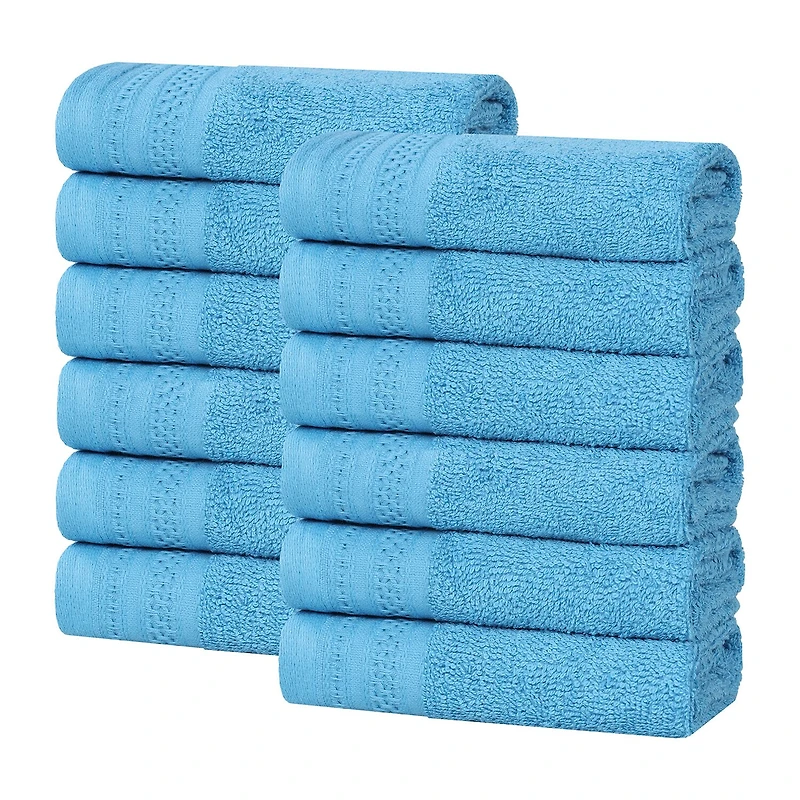 SUPERIOR® Honeycomb Collection | 100% Combed Cotton 12-pc. Quick Dry Washcloth