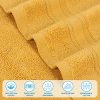 SUPERIOR® Belmont Collection | 100% Cotton 6-pc. Quick Dry Solid Bath Towel Set