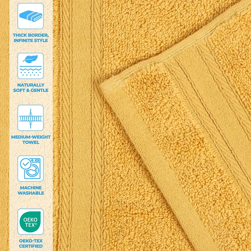 SUPERIOR® Belmont Collection | 100% Cotton 6-pc. Quick Dry Solid Bath Towel Set