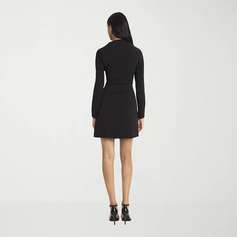 Donna Morgan Womens High Neck Long Sleeve Sheath Dress