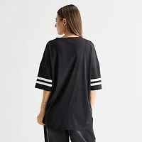 Forever 21 Womens Juniors V Neck Short Sleeve Jersey