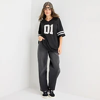 Forever 21 Womens Juniors V Neck Short Sleeve Jersey