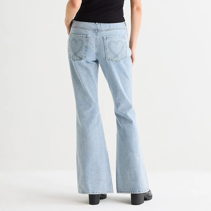 Forever 21 Womens Juniors Low Rise Flare Leg Jean