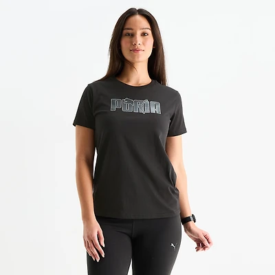 PUMA Womens Crew Neck Short Sleeve Active T-Shirt