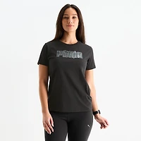 PUMA Womens Crew Neck Short Sleeve Active T-Shirt