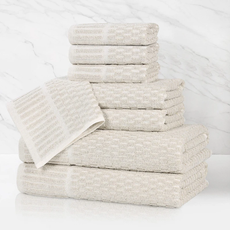 SUPERIOR® Juno Collection 8-pc. Quick Dry Solid Bath Towel Set