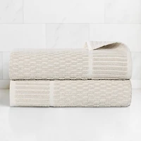 SUPERIOR® Juno Collection 2-pc. Quick Dry Checked Bath Towel
