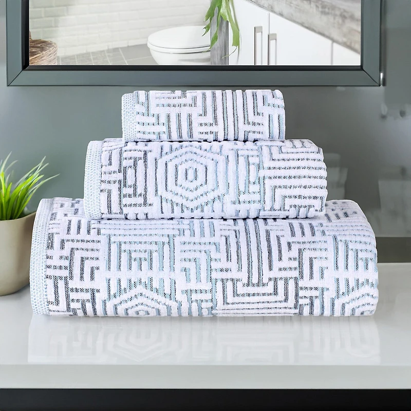 SUPERIOR® Jasper Collection | 100% Cotton 3-pc. Quick Dry Solid Bath Towel Set