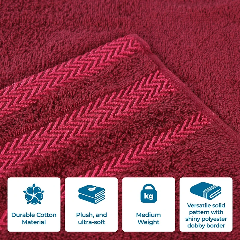 SUPERIOR® Hays Collection | 100% Cotton 3-pc. Quick Dry Solid Bath Towel Set