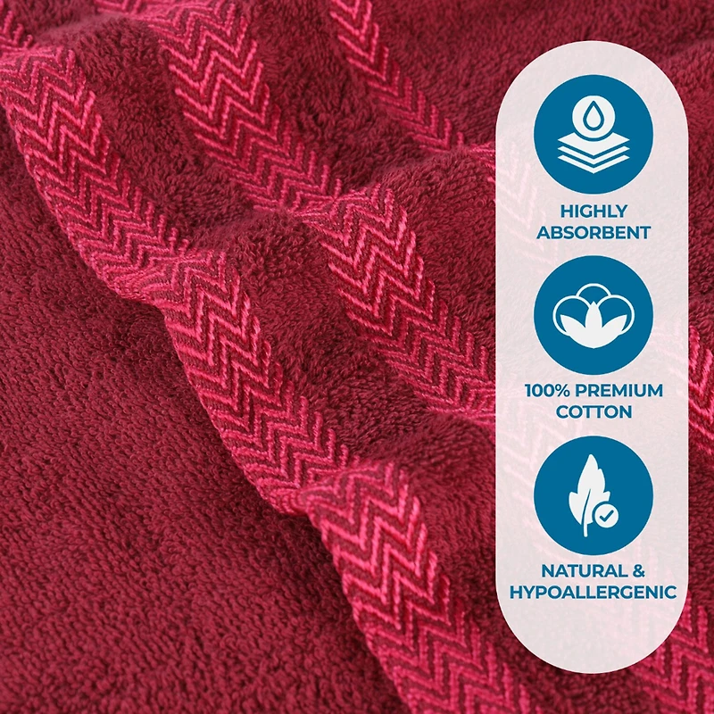 SUPERIOR® Hays Collection | 100% Cotton 3-pc. Quick Dry Solid Bath Towel Set