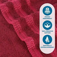SUPERIOR® Hays Collection | 100% Cotton 3-pc. Quick Dry Solid Bath Towel Set