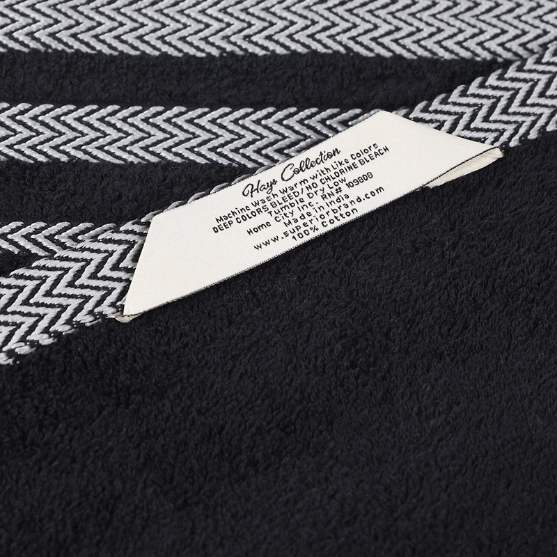 SUPERIOR® Hays Collection | 100% Cotton 3-pc. Quick Dry Solid Bath Towel Set