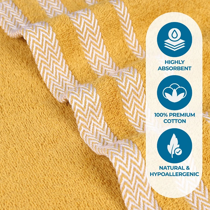 SUPERIOR® Hays Collection | 100% Cotton 6-pc. Solid Hand Towel