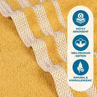 SUPERIOR® Hays Collection | 100% Cotton 6-pc. Solid Hand Towel
